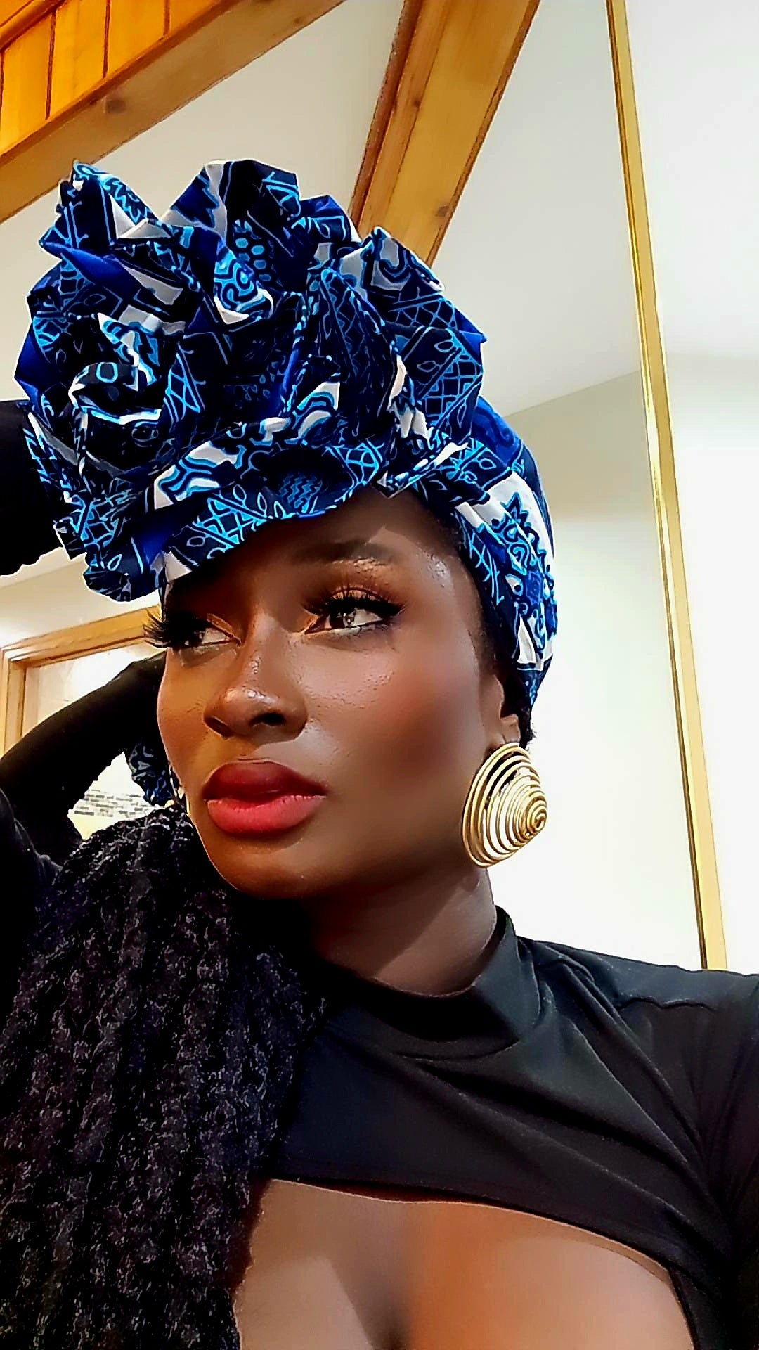Blue Sky Pre-tied Crown/Headwrap.