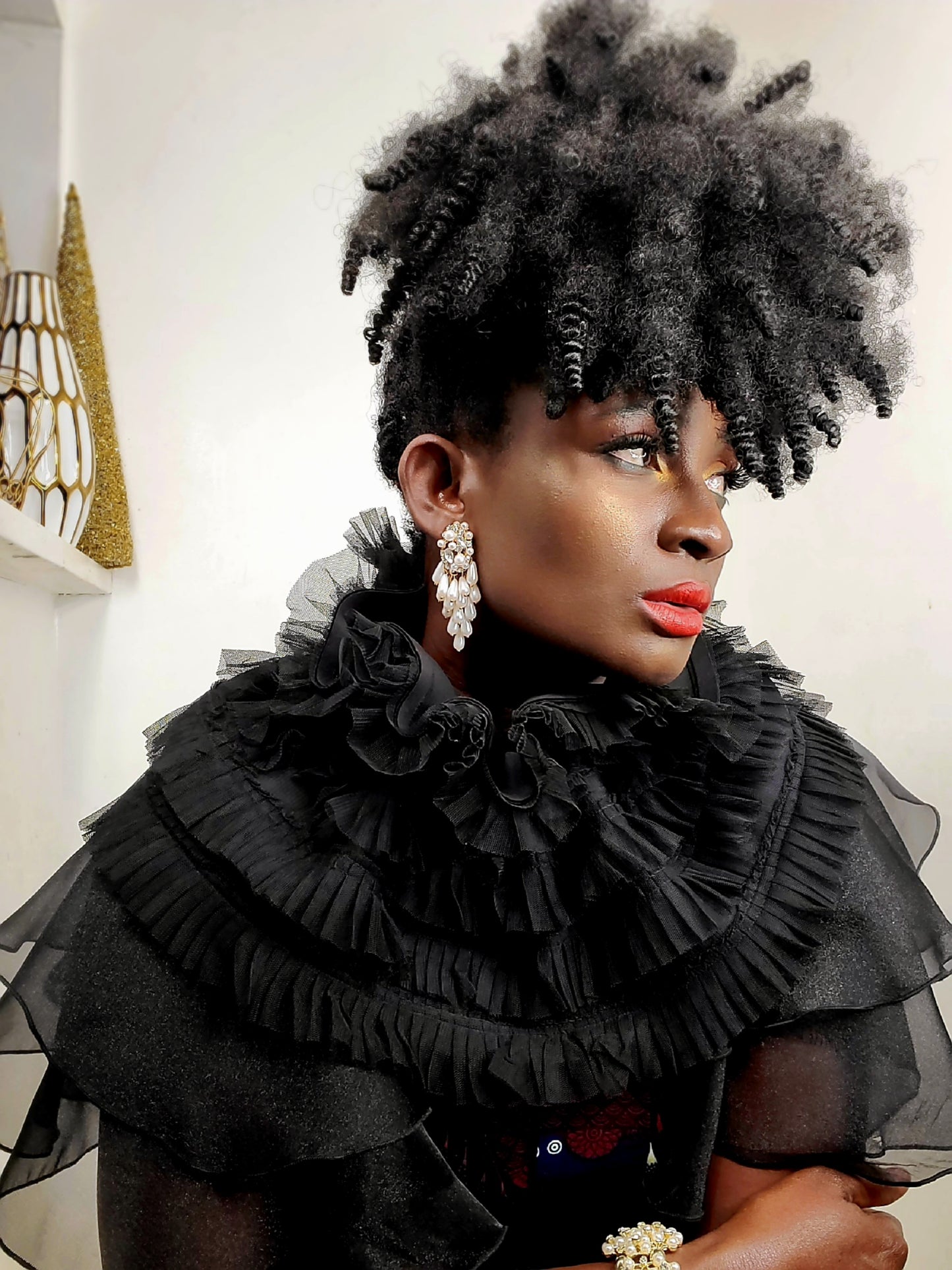 Nana Nie Statement Neckpiece (black) - Akese Stylelines