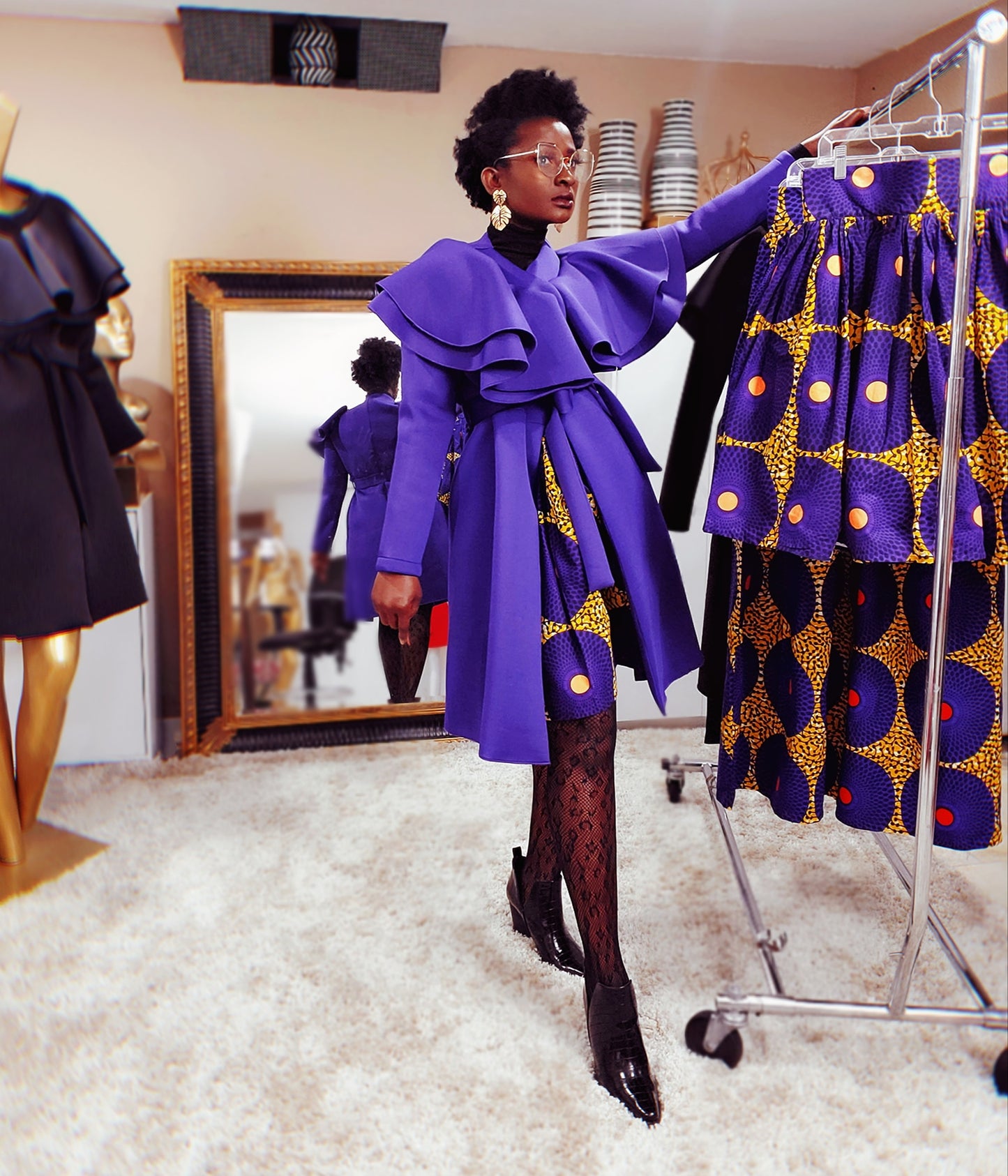 Nkasa jacket Purple - Akese Stylelines