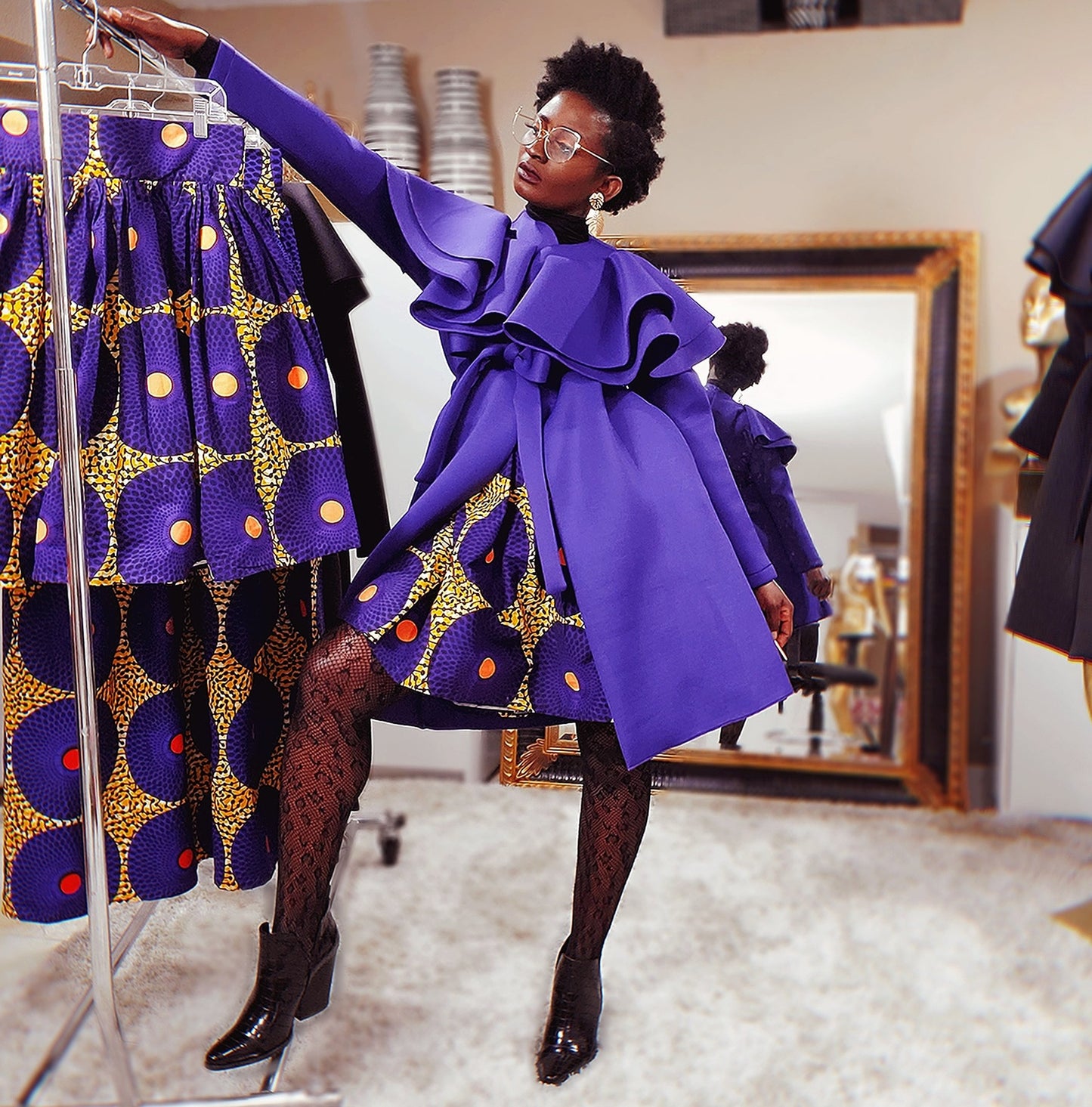 Nkasa jacket Purple - Akese Stylelines