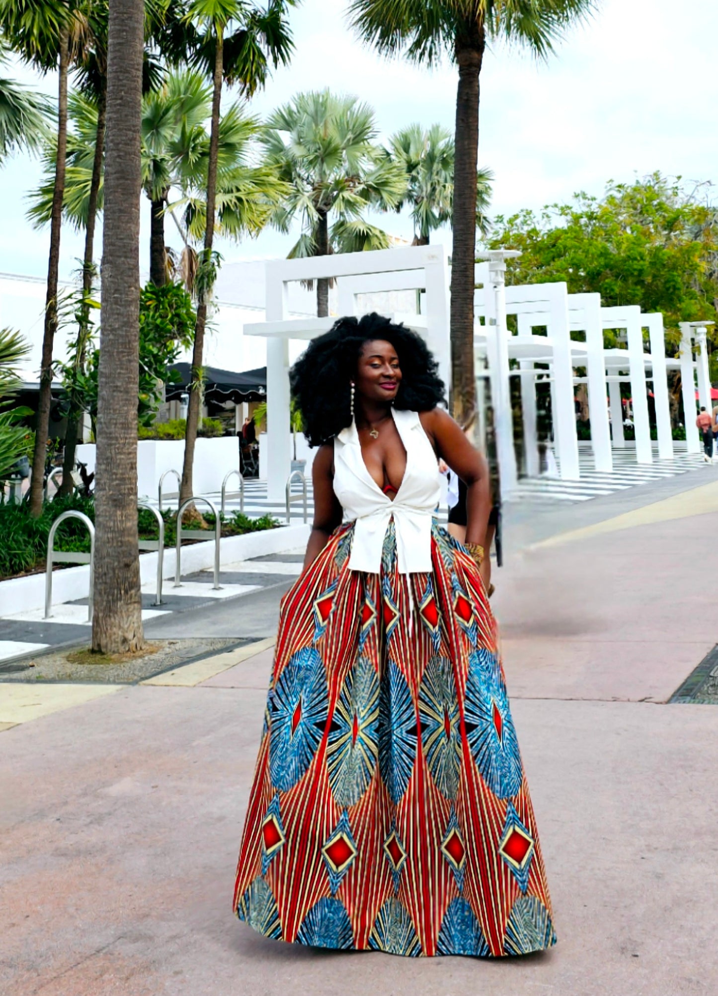 Red Ewurama skirt