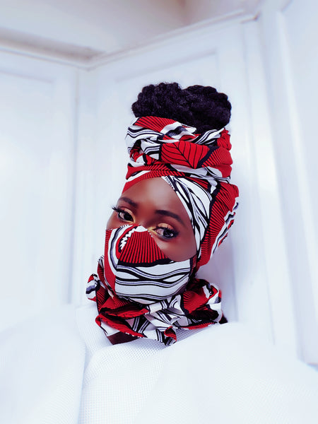 Delta mask, headwrap and neckpiece. - Akese Stylelines 