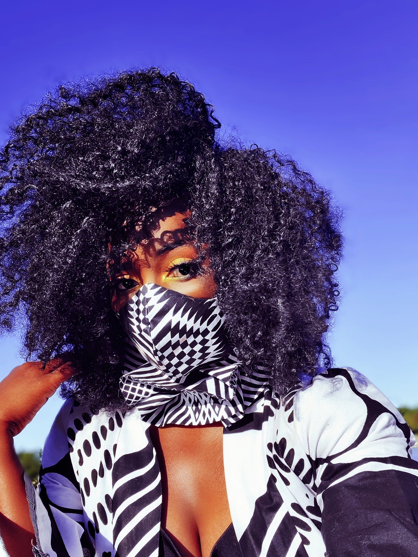 Alewa Foforo headwrap and mask. - Akese Stylelines 