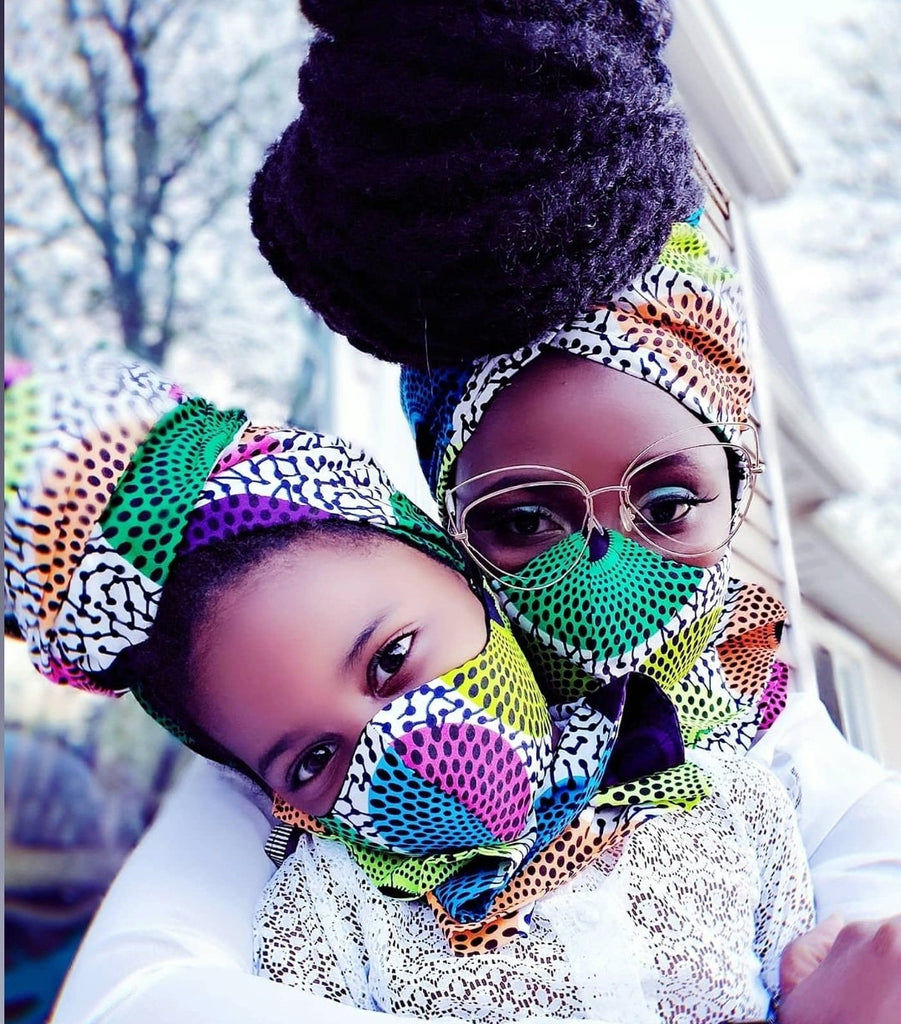 Maame mask and headwrap. - Akese Stylelines 