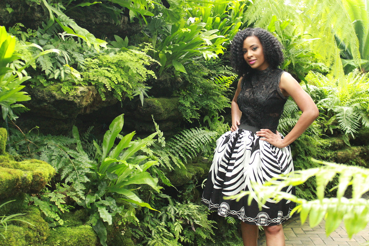 Alewa African Print Skirt with Pockets - Akese Stylelines 