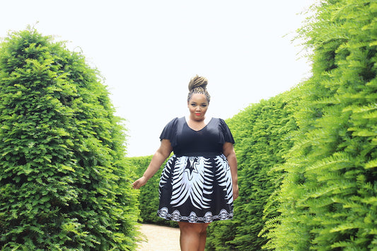 Alewa African Print Skirt with Pockets - Akese Stylelines 