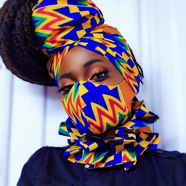 Fatia Mask, Headwrap and neckpiece - Akese Stylelines 