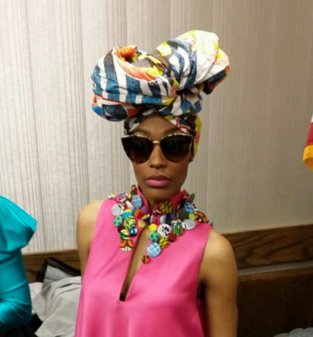 Obaasima Button embellished Dress - Akese Stylelines 