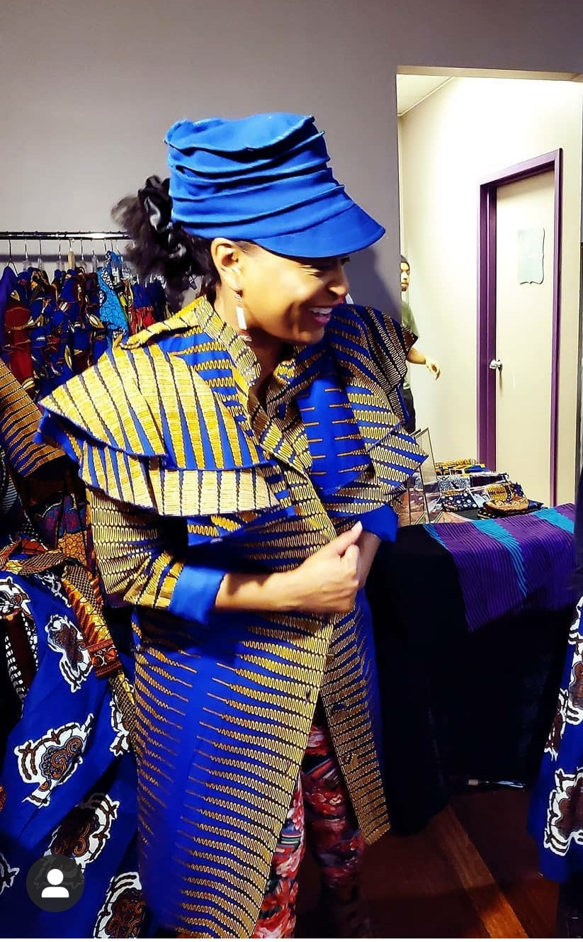 Nkasa jacket, Nkruma print. - Akese Stylelines 