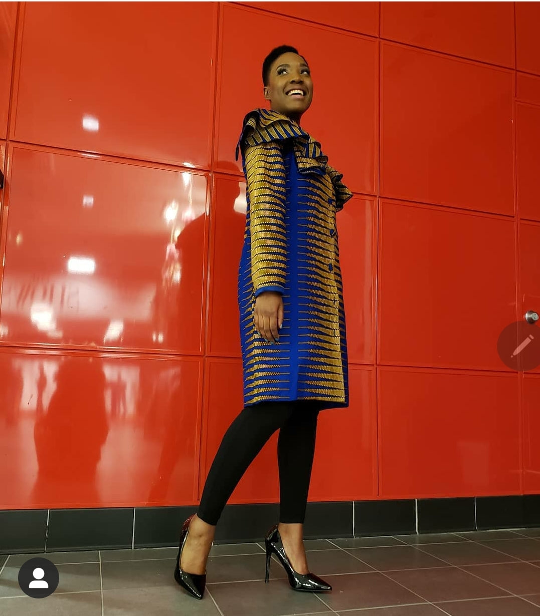 Nkasa jacket, Nkruma print. - Akese Stylelines 