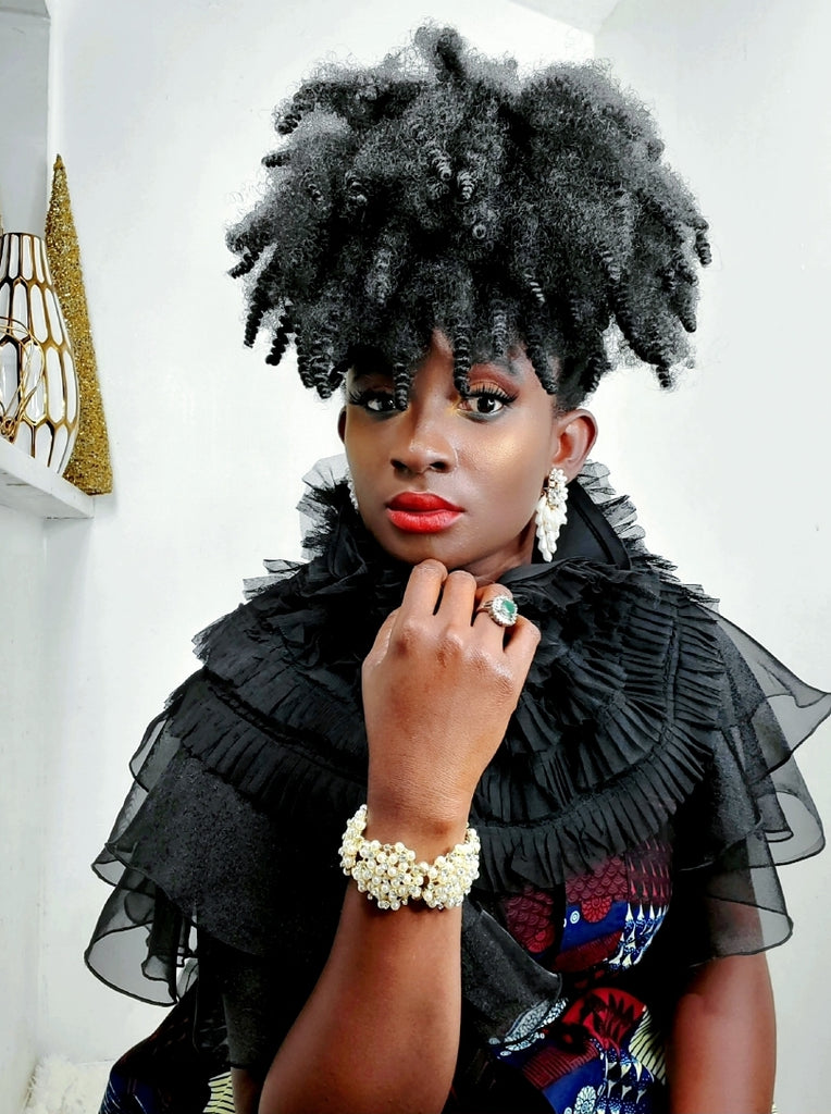 Nana Nie Statement Neckpiece (black) - Akese Stylelines 